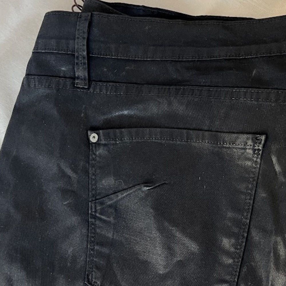 James Jeans Twiggy Z Coated Leather Like Skinny Blue/Black Size 24 NWT - Picture 15 of 16